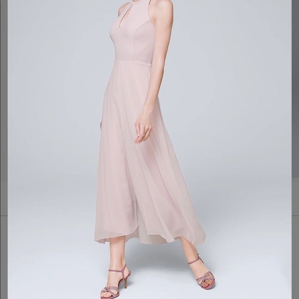 Cottage Rose Sleeveless Keyhole Layered Jumpsuit Never Worn
